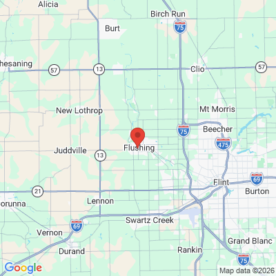 Map to  office in Flushing, MI
