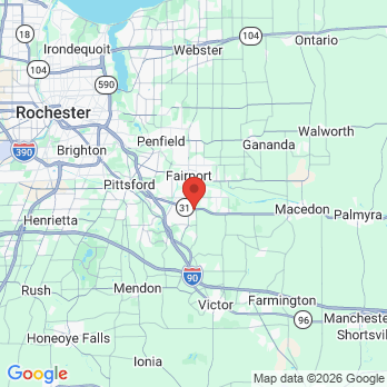 Map to Perinton Dental Group office in Fairport, NY