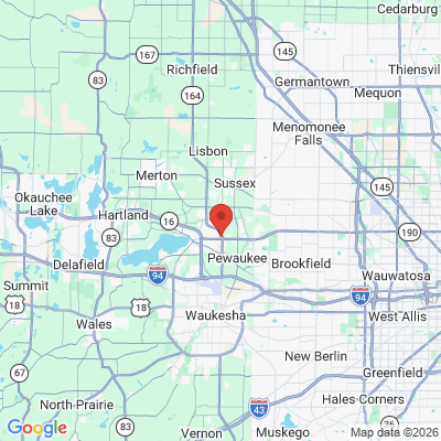 Map to  office in Pewaukee, WI