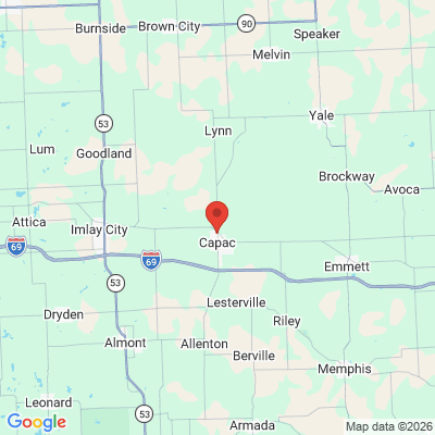 Map to  office in Capac, MI