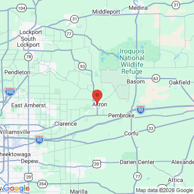 Map to  office in Akron, NY