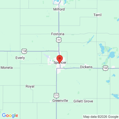 Map to  office in Spencer, IA
