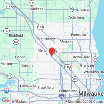 Map to Community Smiles Dental office in Menomonee Falls, WI