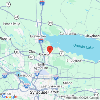 Map to Sayed Shafey DDS office in Cicero, NY