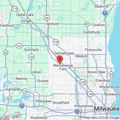 Map to  office in Menomonee Falls, WI