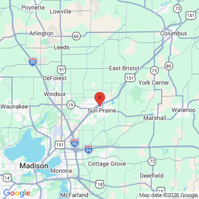 Map to  office in Sun Prairie, WI
