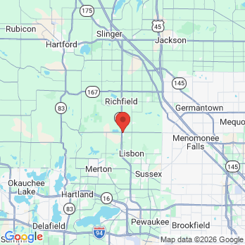 Map to Lake Five Dentistry office in Lisbon, WI