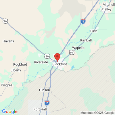 Map to  office in Blackfoot, ID