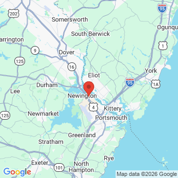 Map to Dental by Design office in Newington, NH
