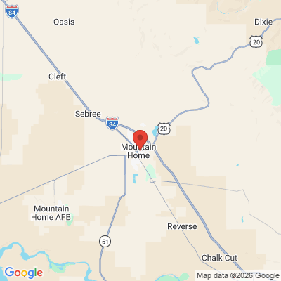 Map to  office in Mountain Home, ID
