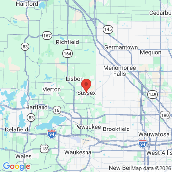 Map to Bluetooth Dental d/b/a Martin Family Dentistry office in Sussex, WI
