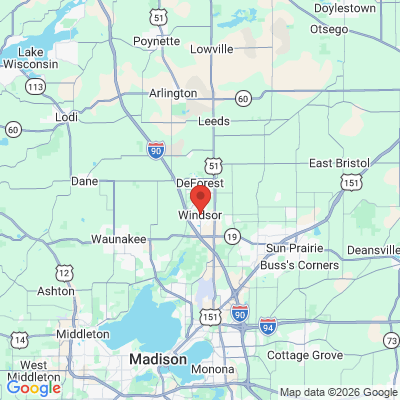Map to  office in Windsor, WI