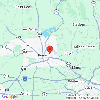 Map to Wallace Dental office in Rome, NY