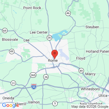 Map to Copper City Smiles office in Rome, NY