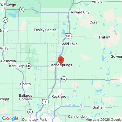 Map to  office in Cedar Springs, MI