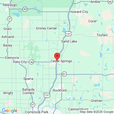 Map to  office in Cedar Springs, MI