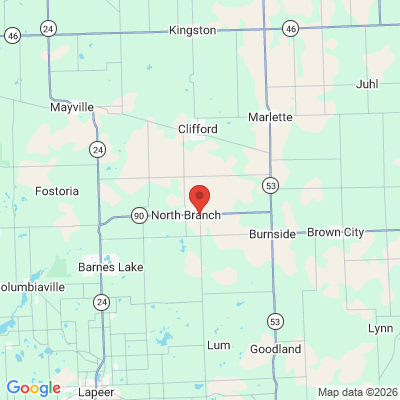Map to  office in North Branch, MI