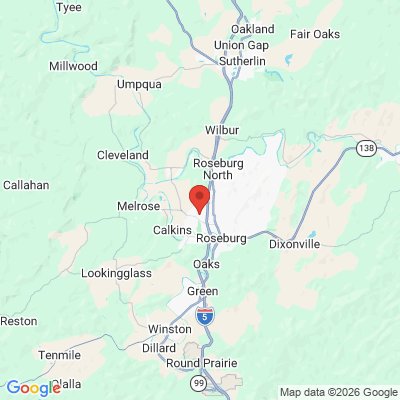 Map to  office in Roseburg, OR