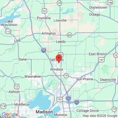 Map to  office in De Forest, WI