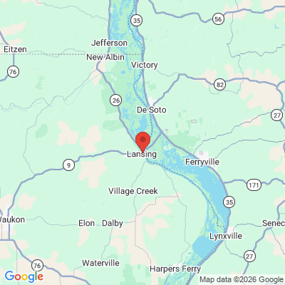 Map to  office in Lansing, IA