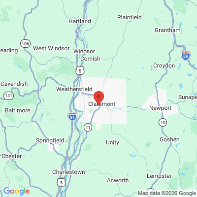 Map to  office in Claremont, NH