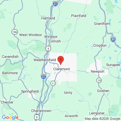Map to  office in Claremont, NH
