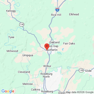 Map to  office in Sutherlin, OR