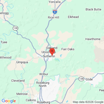 Map to  office in Sutherlin, OR