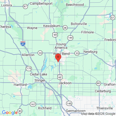 Map to  office in West Bend, WI