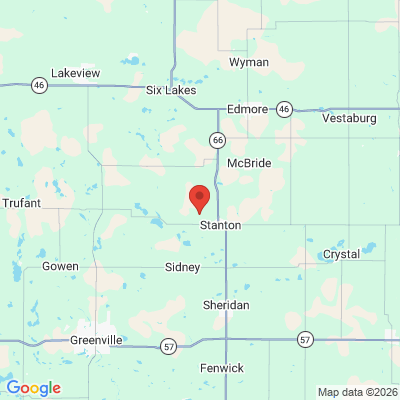 Map to  office in Stanton, MI