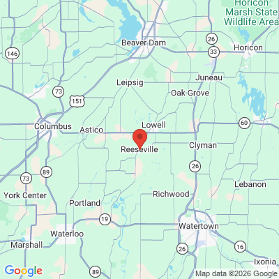 Map to  office in Reeseville, WI