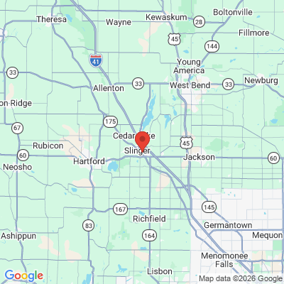 Map to  office in Slinger, WI