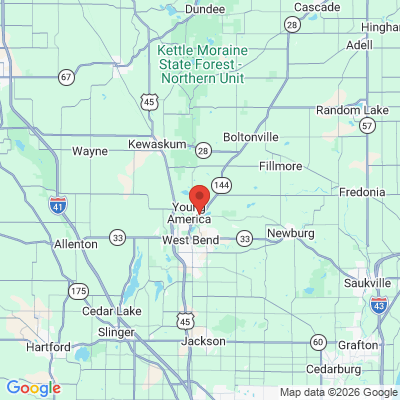 Map to  office in West Bend