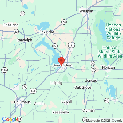 Map to  office in Beaver Dam, WI
