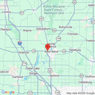 Map to  office in West Bend, WI