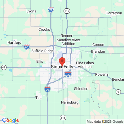 Map to  office in Sioux Falls, SD