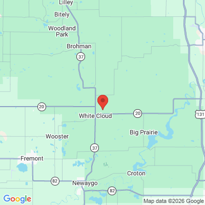 Map to  office in White Cloud, MI