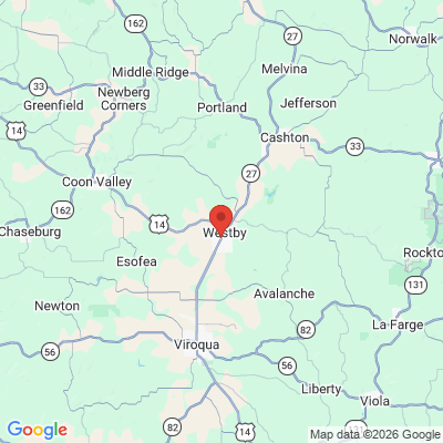 Map to  office in Westby, WI