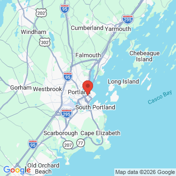 Map to Thrive Dental Studio office in Portland, ME