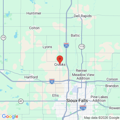 Map to  office in Crooks, SD