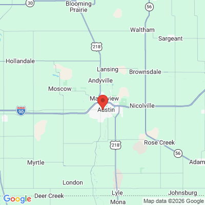 Map to  office in Austin, MN