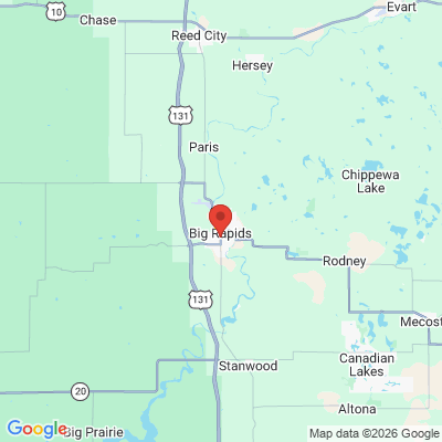 Map to  office in Big Rapids, MI
