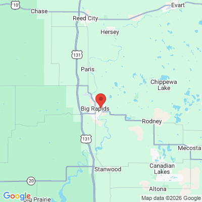 Map to  office in Big Rapids, MI