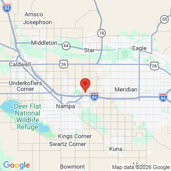 Map to Bright Smiles Dental Care office in Nampa, ID