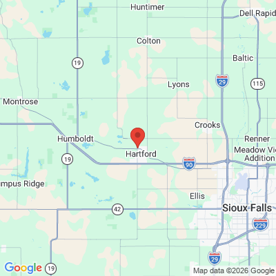 Map to  office in Hartford, SD