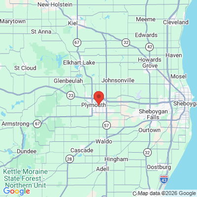 Map to  office in Plymouth, WI