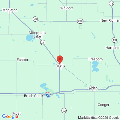 Map to  office in Wells, MN