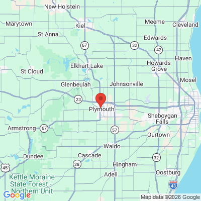 Map to  office in Plymouth, WI
