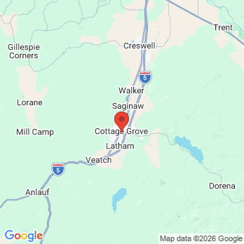 Map to Timberline Dental office in Cottage Grove, OR