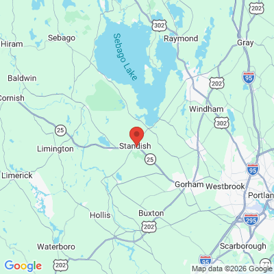 Map to  office in Standish, ME